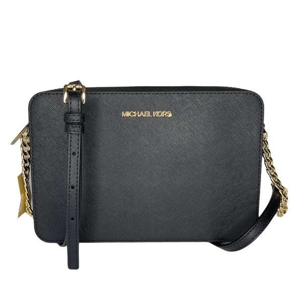 Michael Kors EW Crossbody bag Black Jet Set Large - Picture 1 of 11
